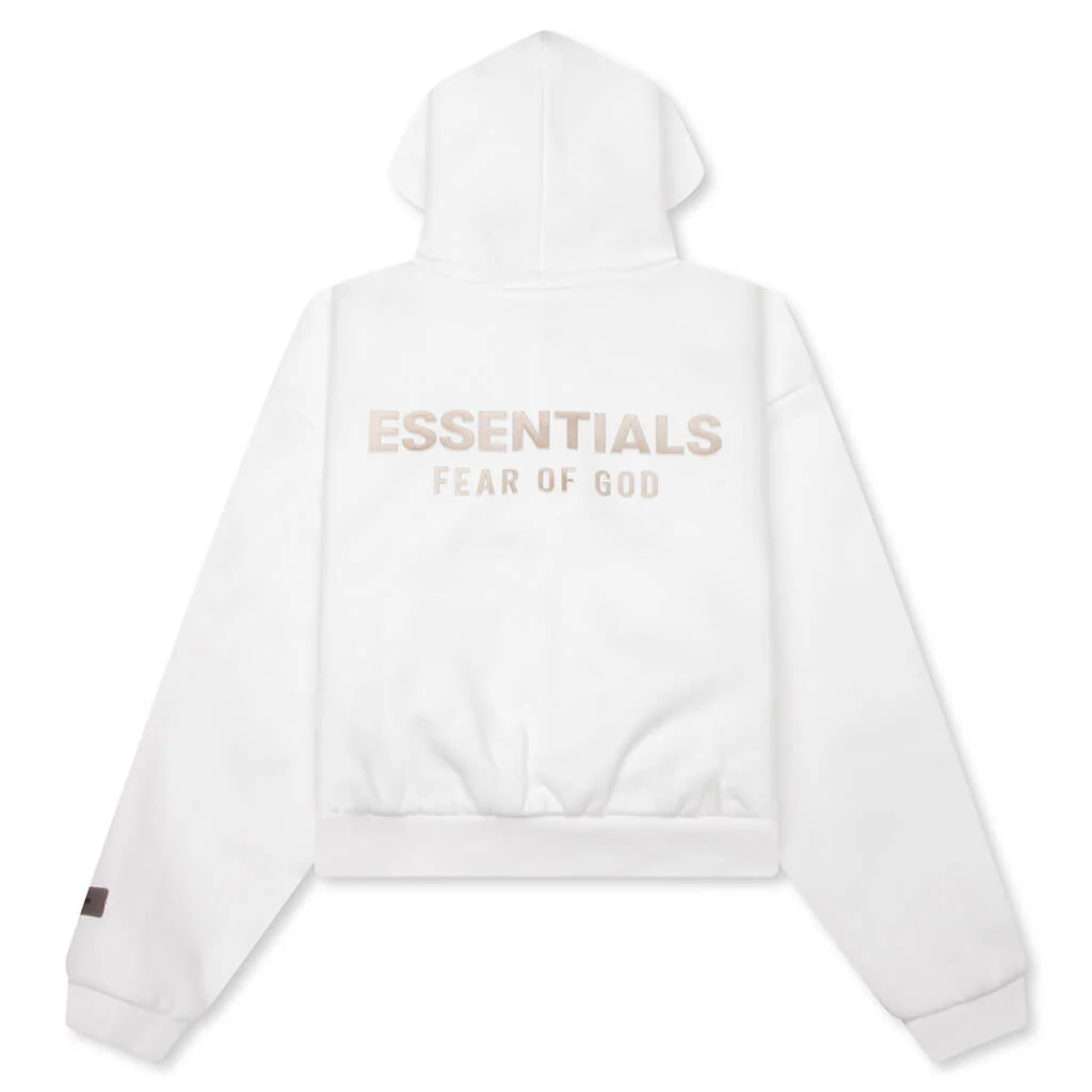 Kid's Fleece Zip-Up Hoodie - Cloud White - Image 2