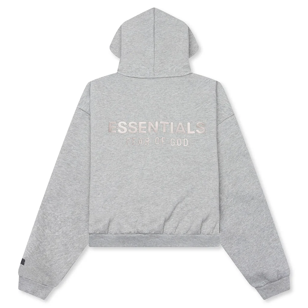 Kid's Fleece Zip-Up Hoodie - Concrete Heather - Image 2