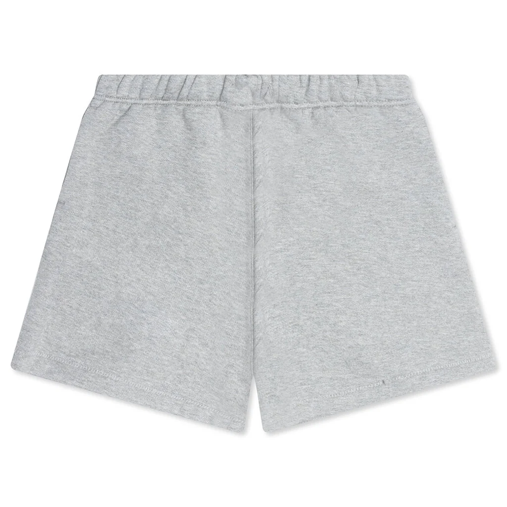 Kid's Fleece Soccer Short - Concrete Heather - Image 2