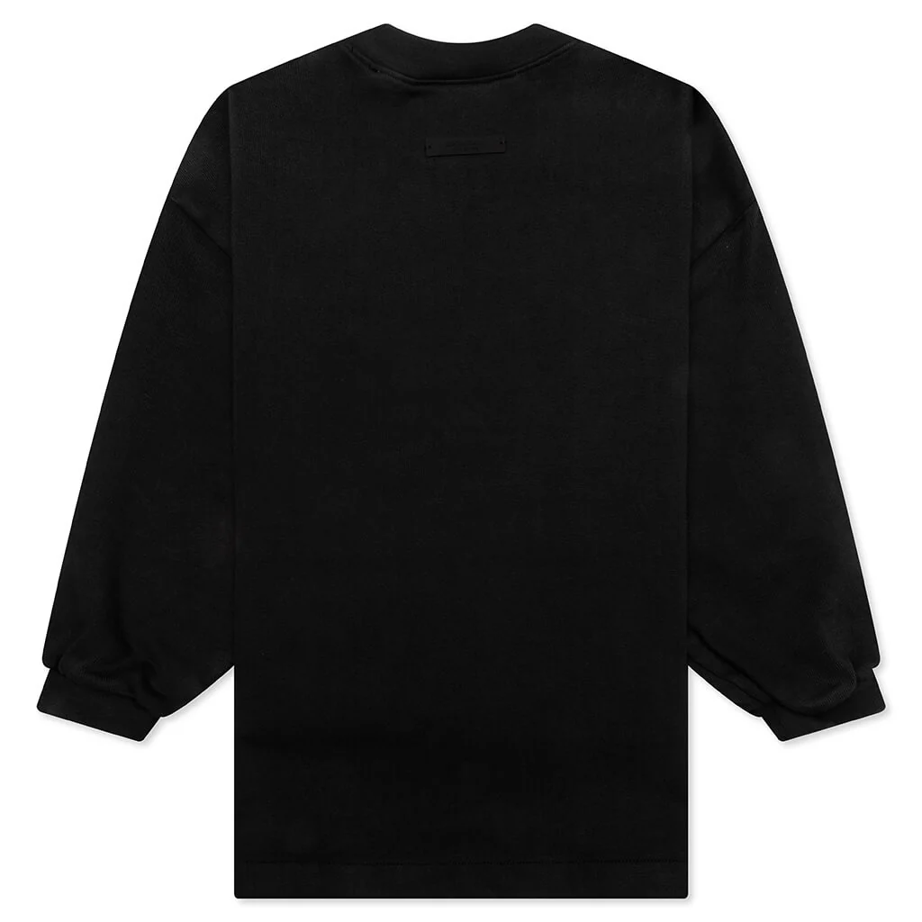 Kid's Heavy Long Sleeve Tee - Black - Image 2