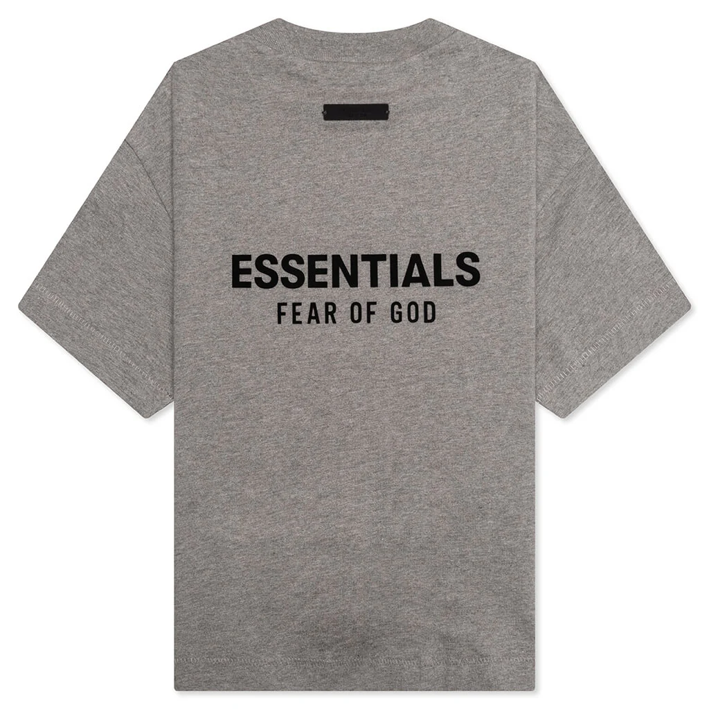 Kid's Jersey Crewneck Tee- Heather Gray - Image 2
