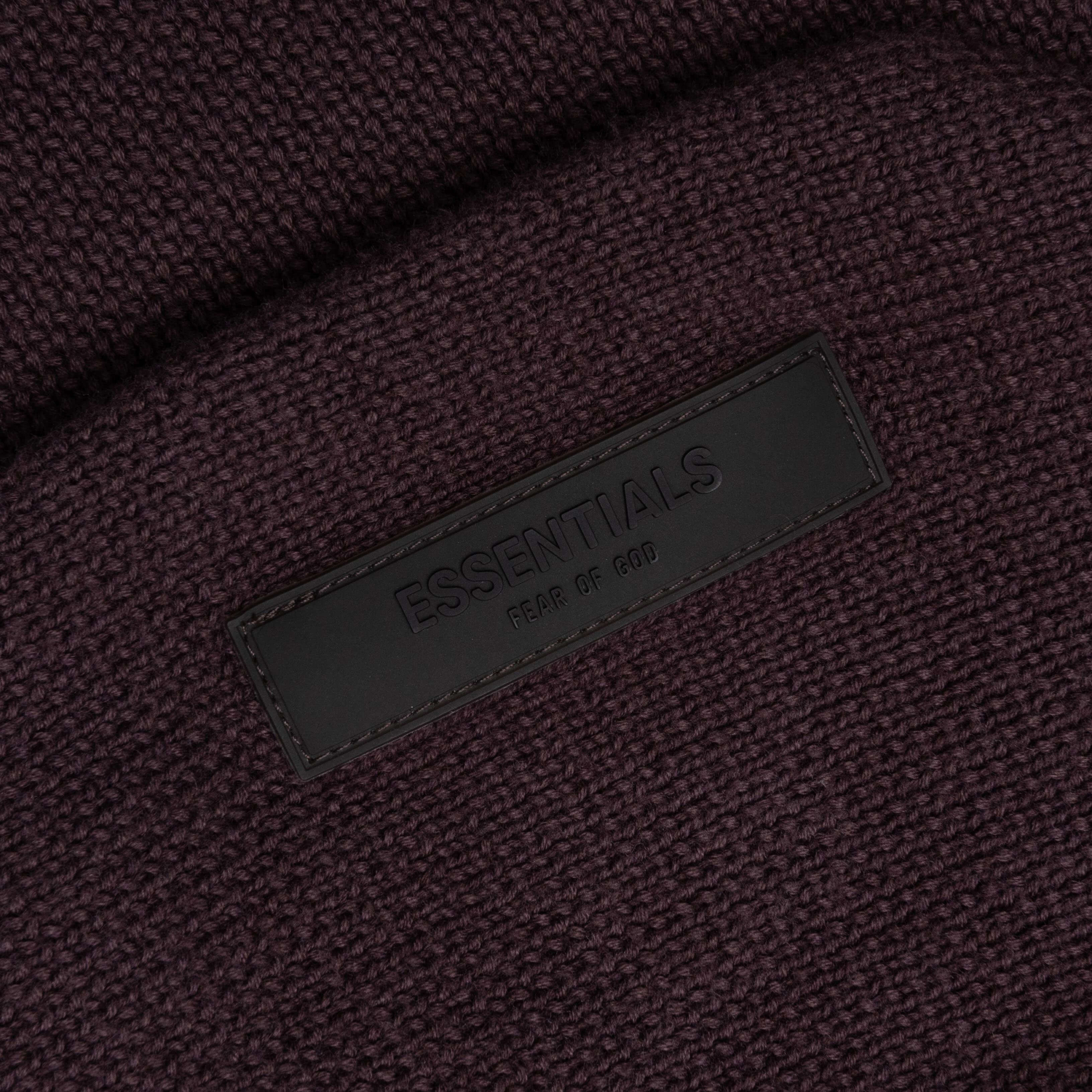 Kid's Knit Hoodie - Plum - Image 4