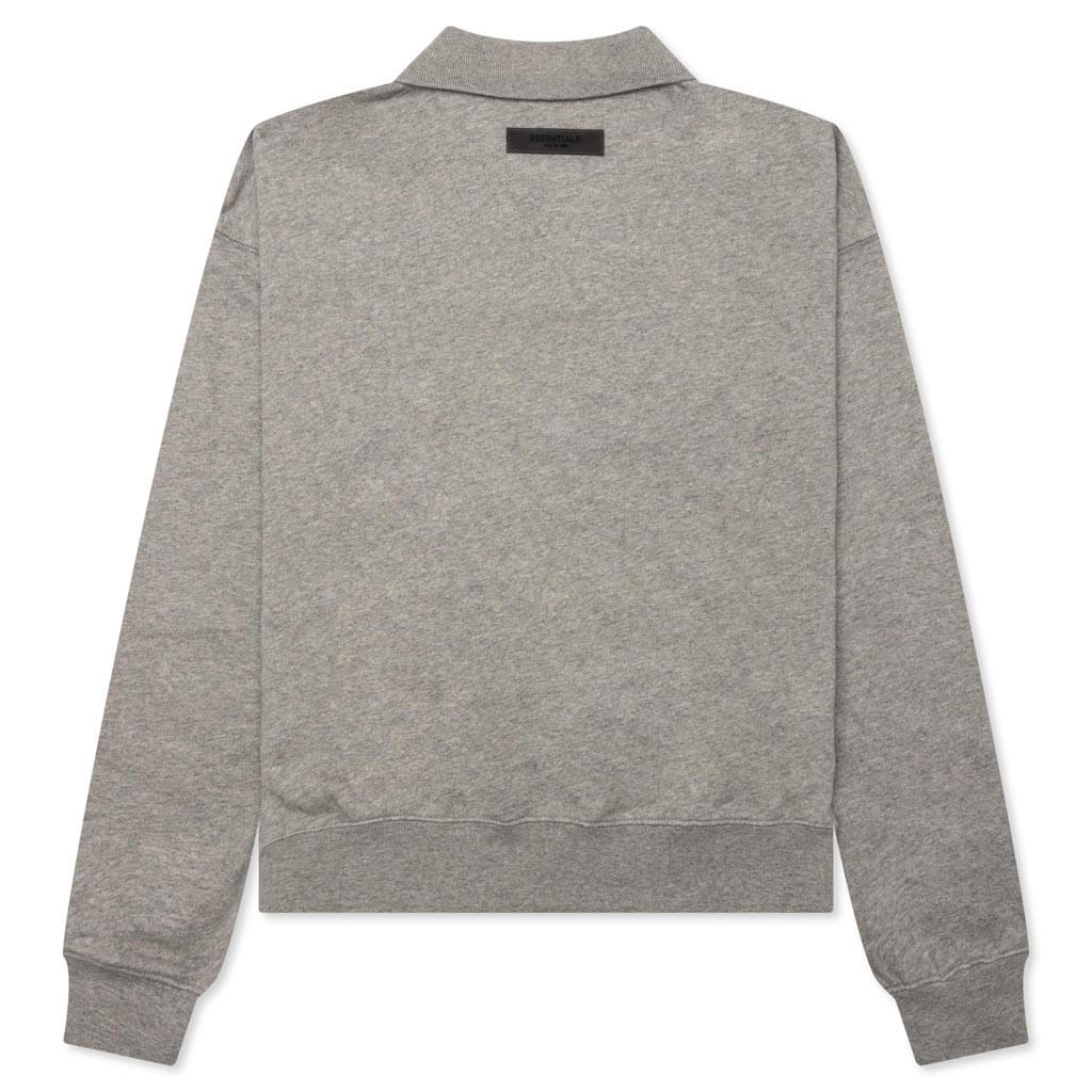 Kid's Core L/S Polo - Dark Oatmeal - Image 2