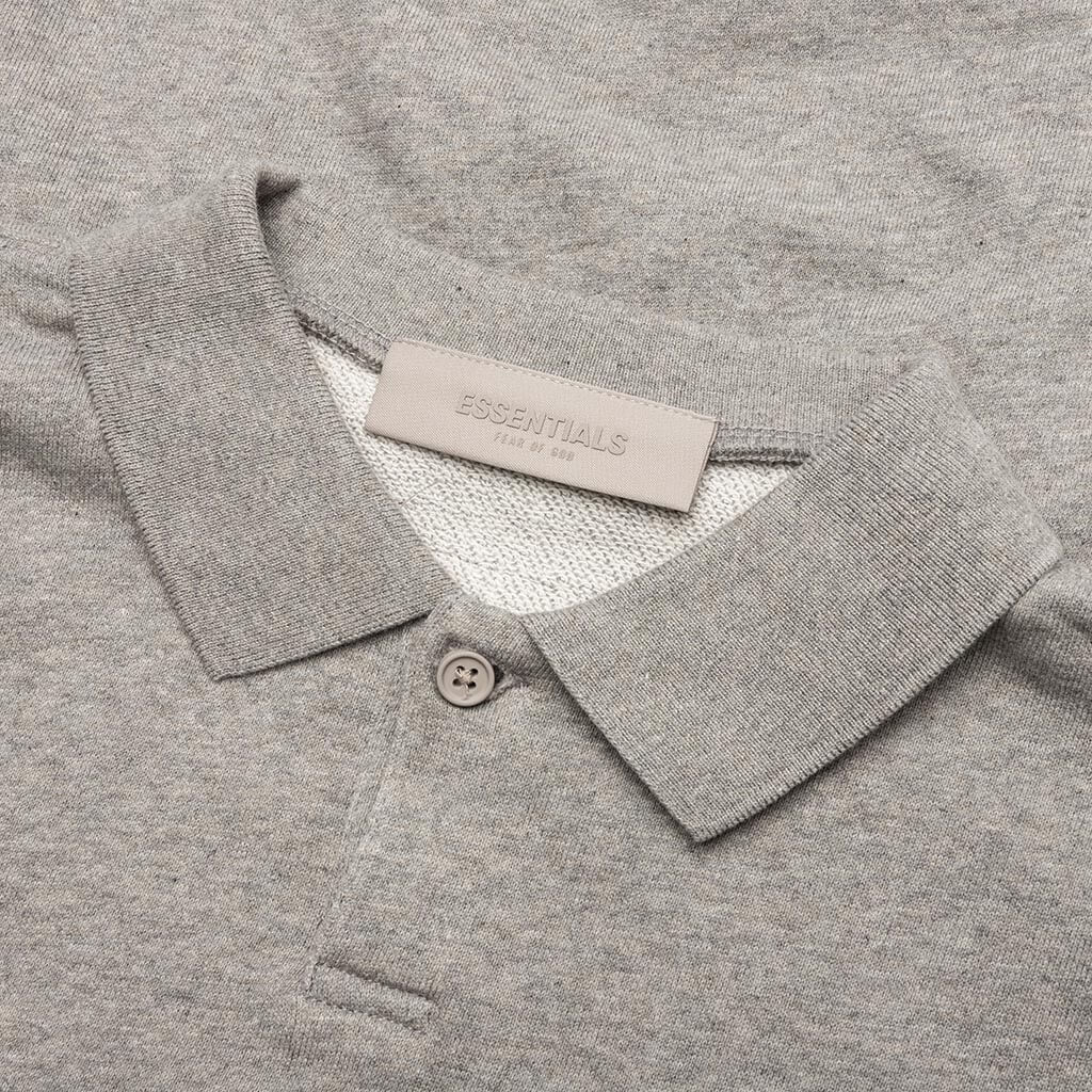 Kid's Core L/S Polo - Dark Oatmeal - Image 3