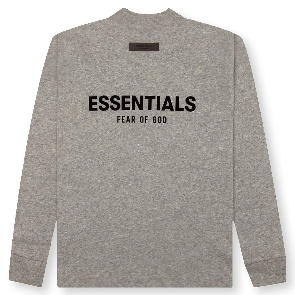 Kid's Core L/S Tee - Dark Oatmeal - Image 2