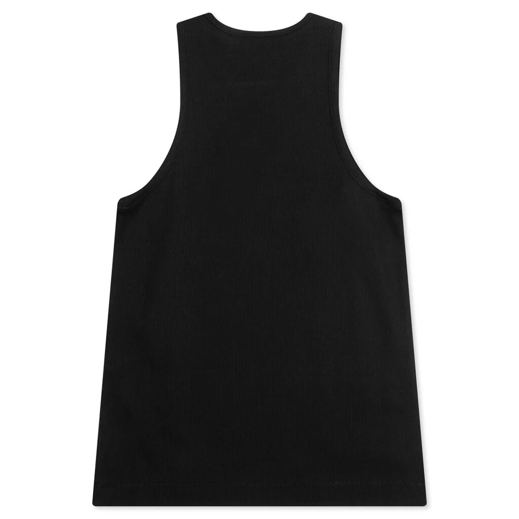 Essentials Kid's Ribbed Tank Top - Black - Image 2