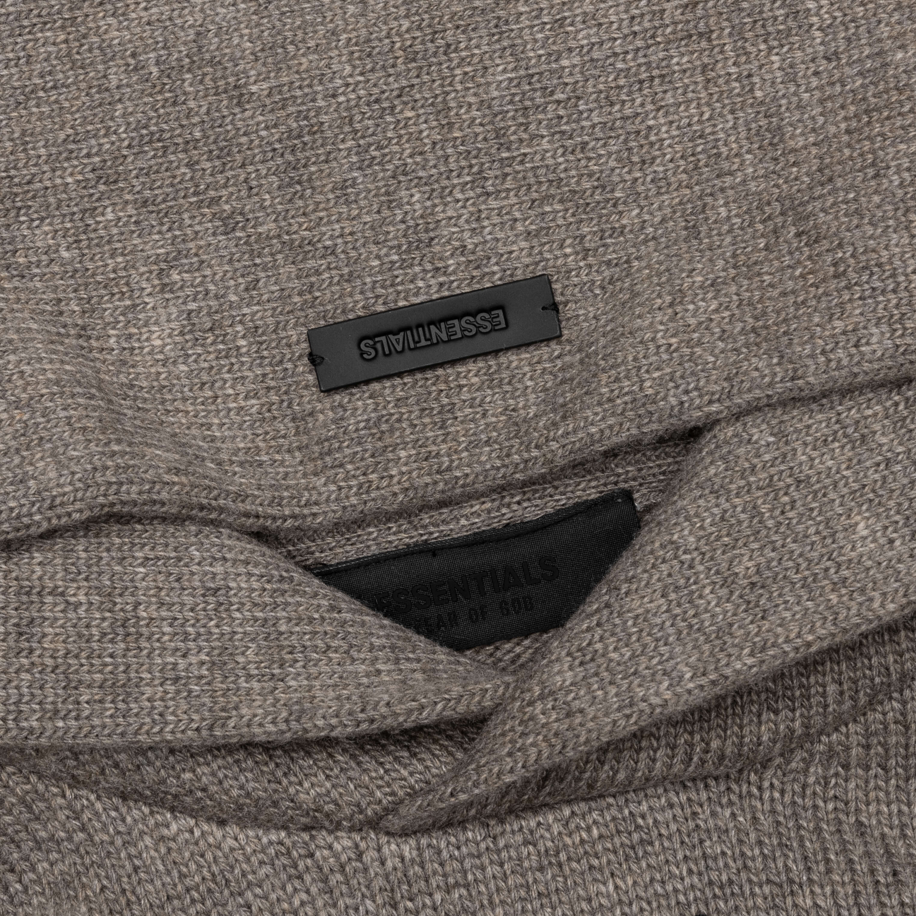 Essentials Knit Hoodie - Heather Grey - Image 3