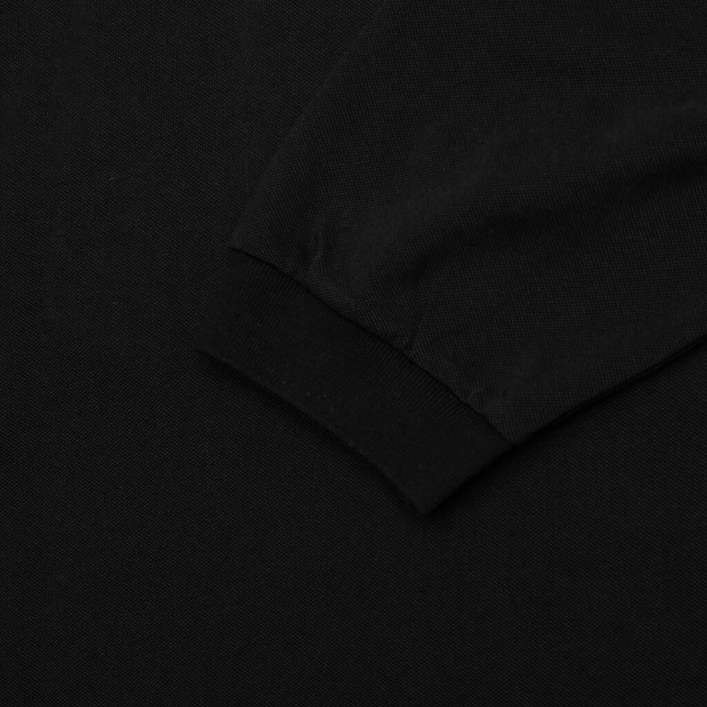 Pique L/S Polo - Black - Image 5