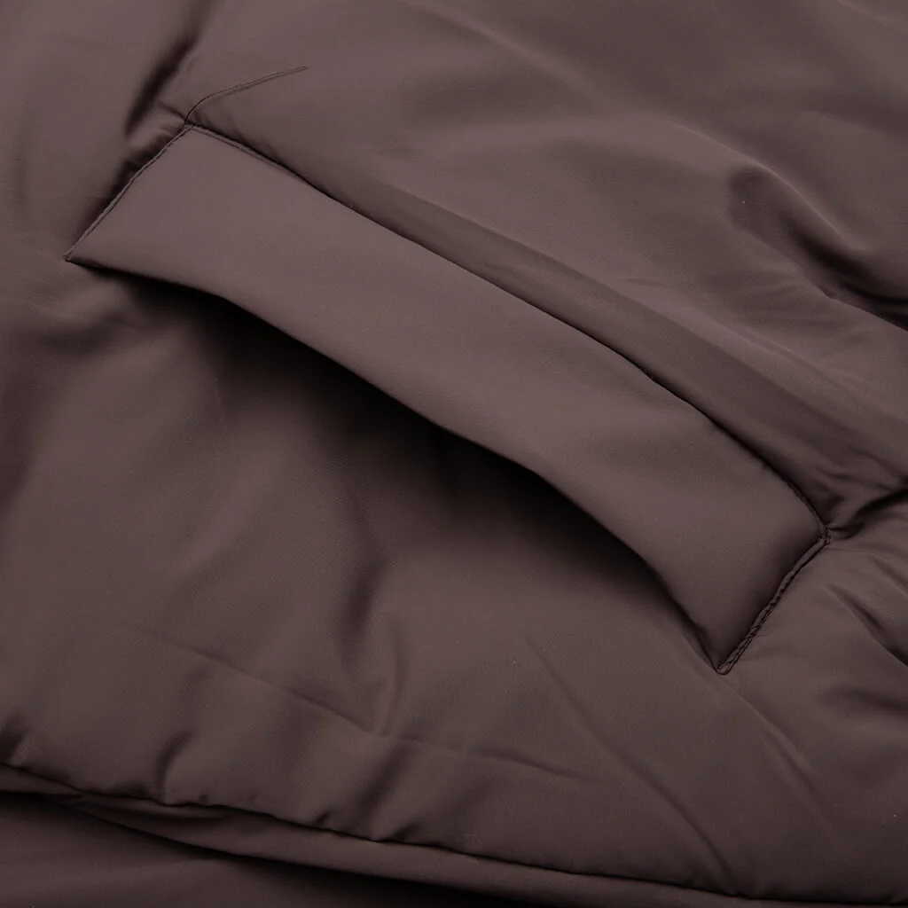 Nylon Puffer Jacket - Plum - Image 4