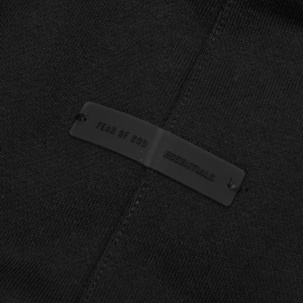 Relaxed Fleece Sweatpant With Piping - Jet Black/Cloud White - Image 3