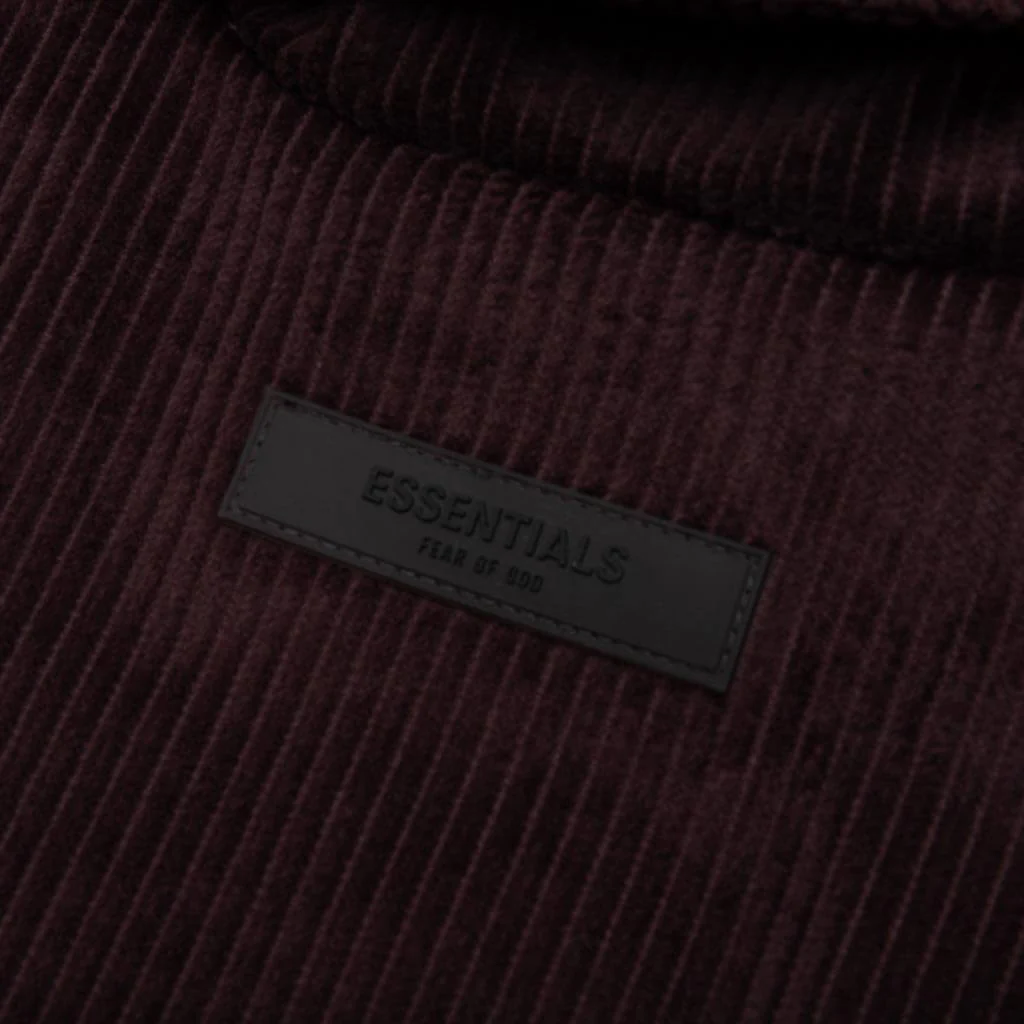 Corduroy Shirt Jacket - Plum - Image 4