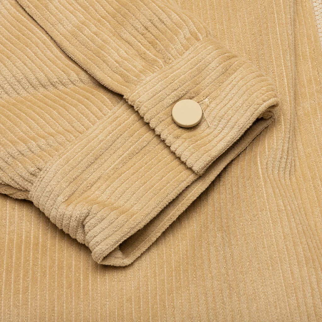 Corduroy Shirt Jacket - Sand - Image 4