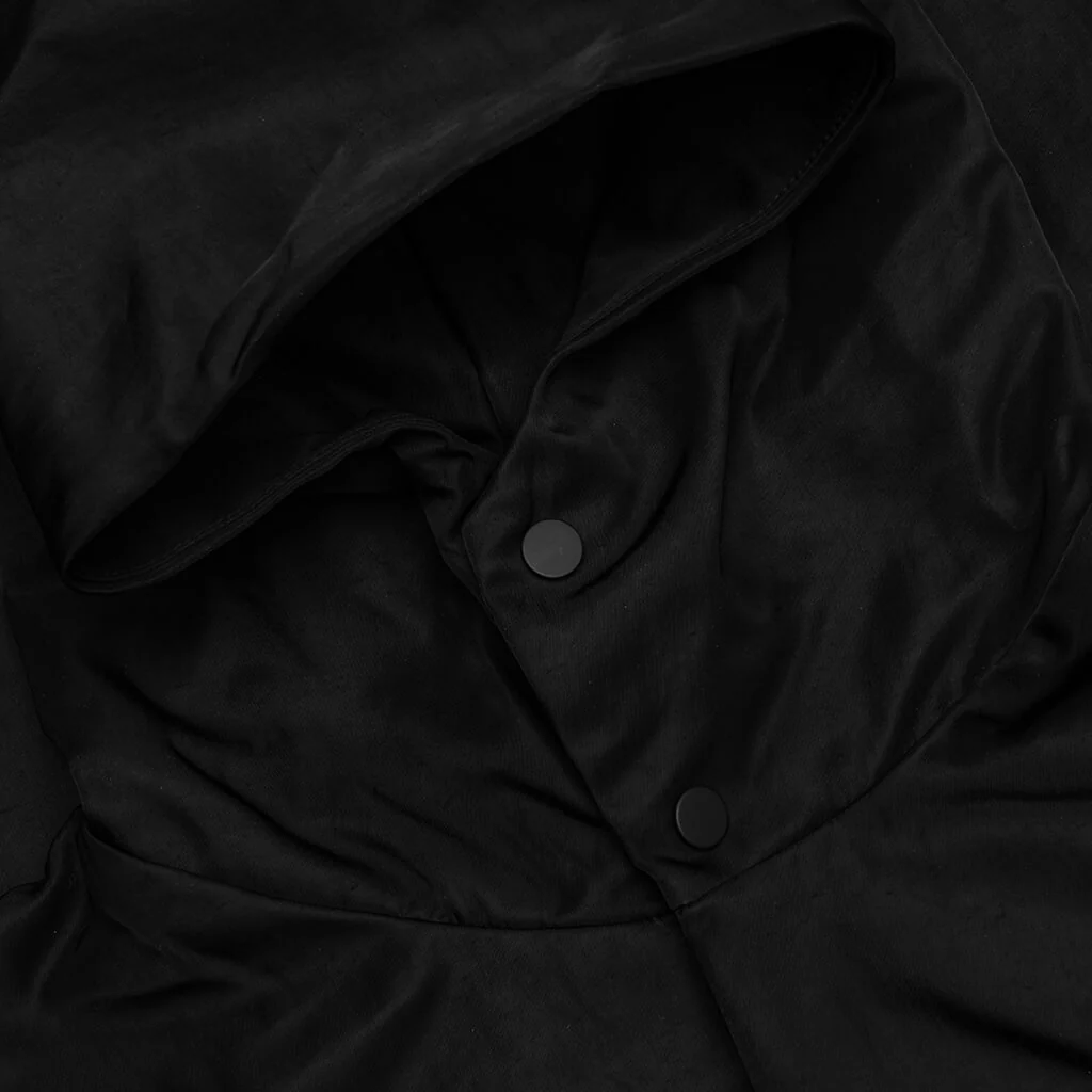 Textured Nylon Hooded Coaches Jacket - Black - Image 3