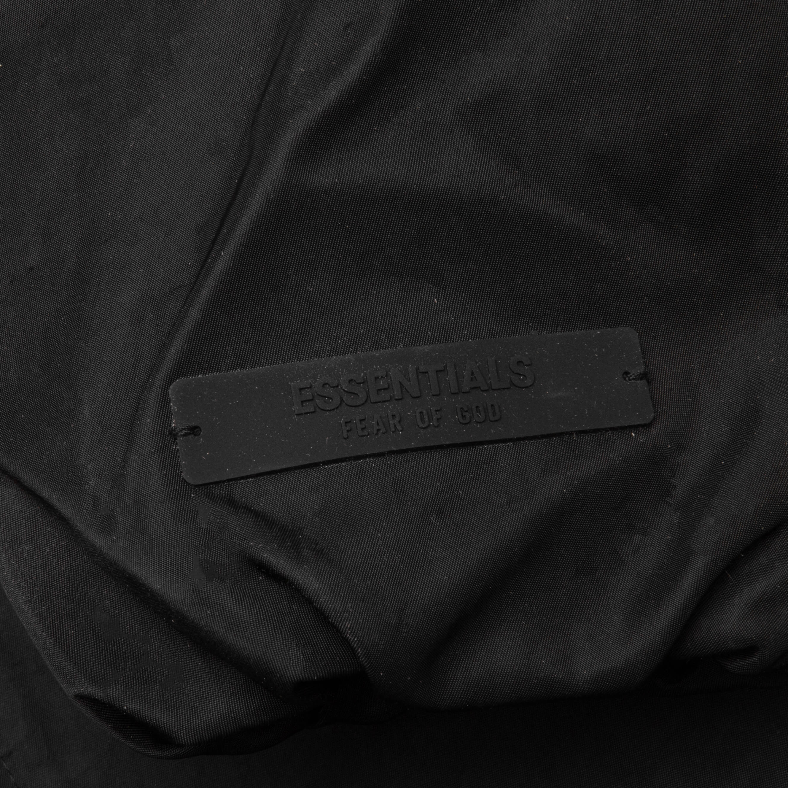Textured Nylon Trucker Jacket - Black - Image 4
