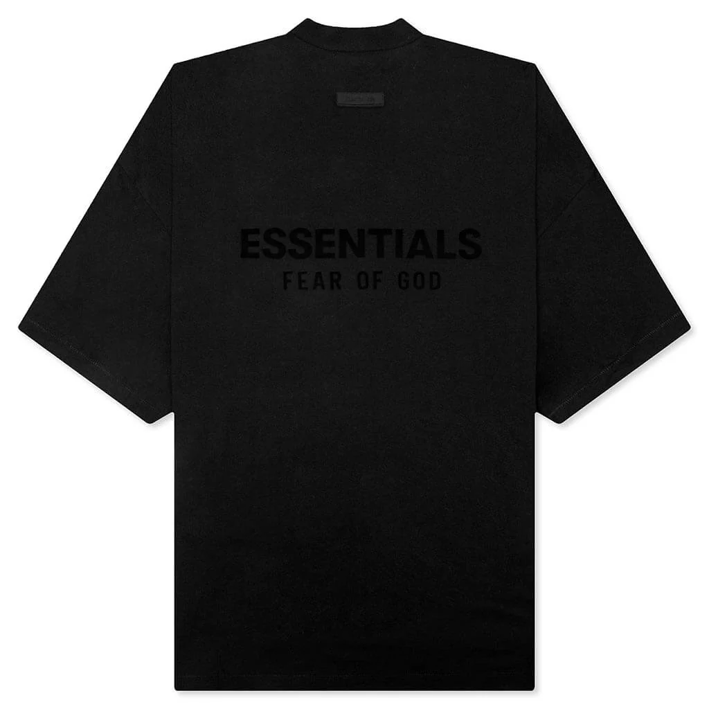 V-Neck T-Shirt - Jet Black - Image 2