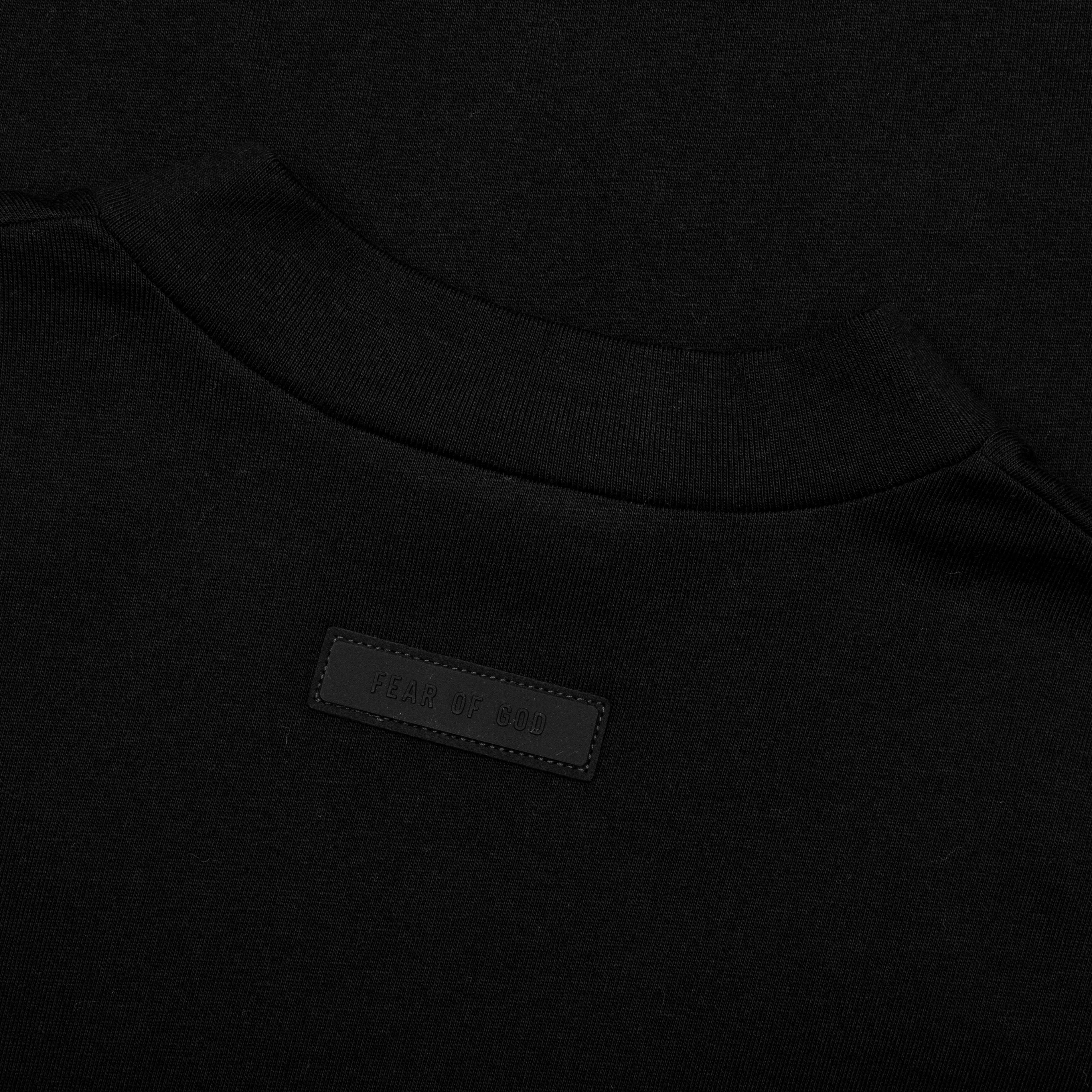 V-Neck T-Shirt - Jet Black - Image 5