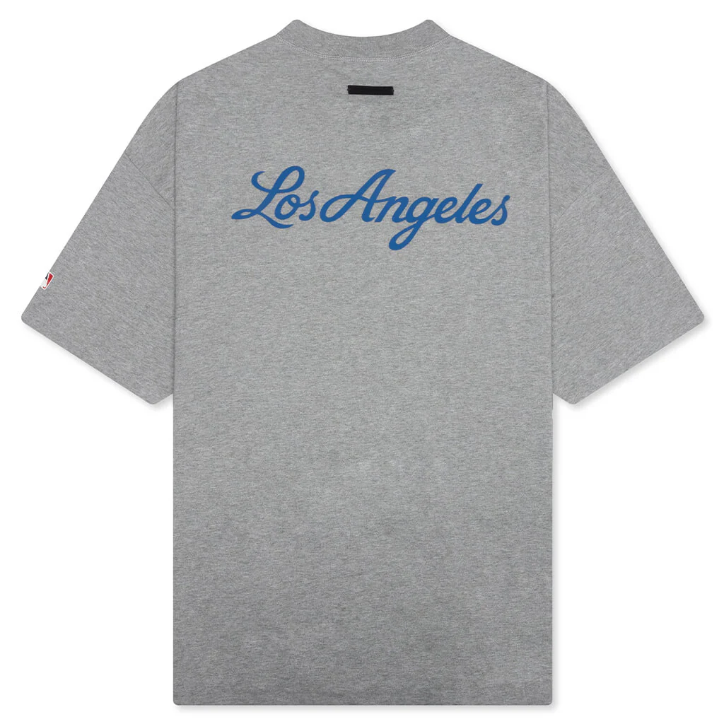 Fear of God Essentials x MLB Dodgers 90's Tee - Concrete Heather - Image 2
