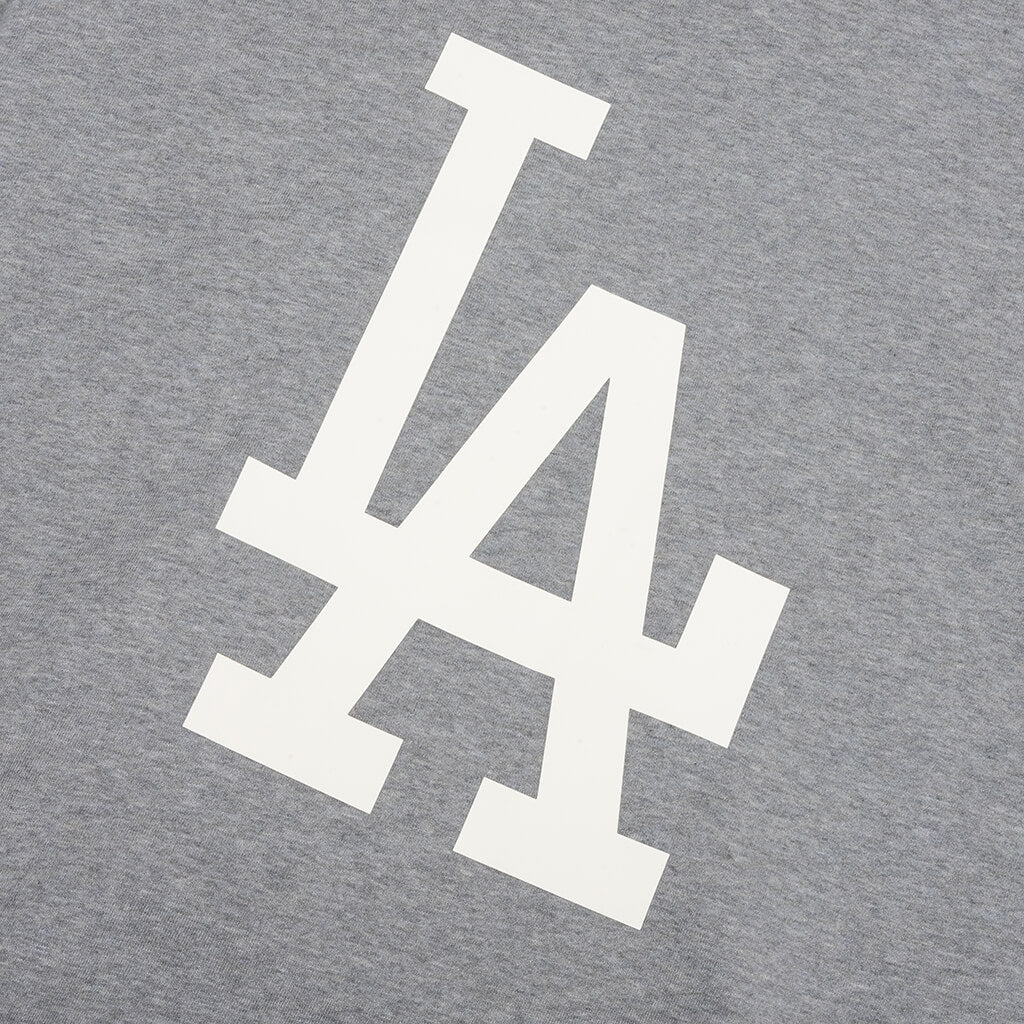 Fear of God Essentials x MLB Dodgers Sport Hoodie - Concrete Heather/Blue Sapphire - Image 5