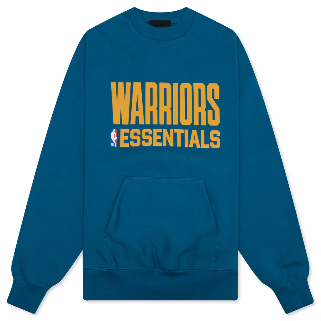 Fear of God Essentials x NBA Warriors Sport Crewneck - Blue Sapphire