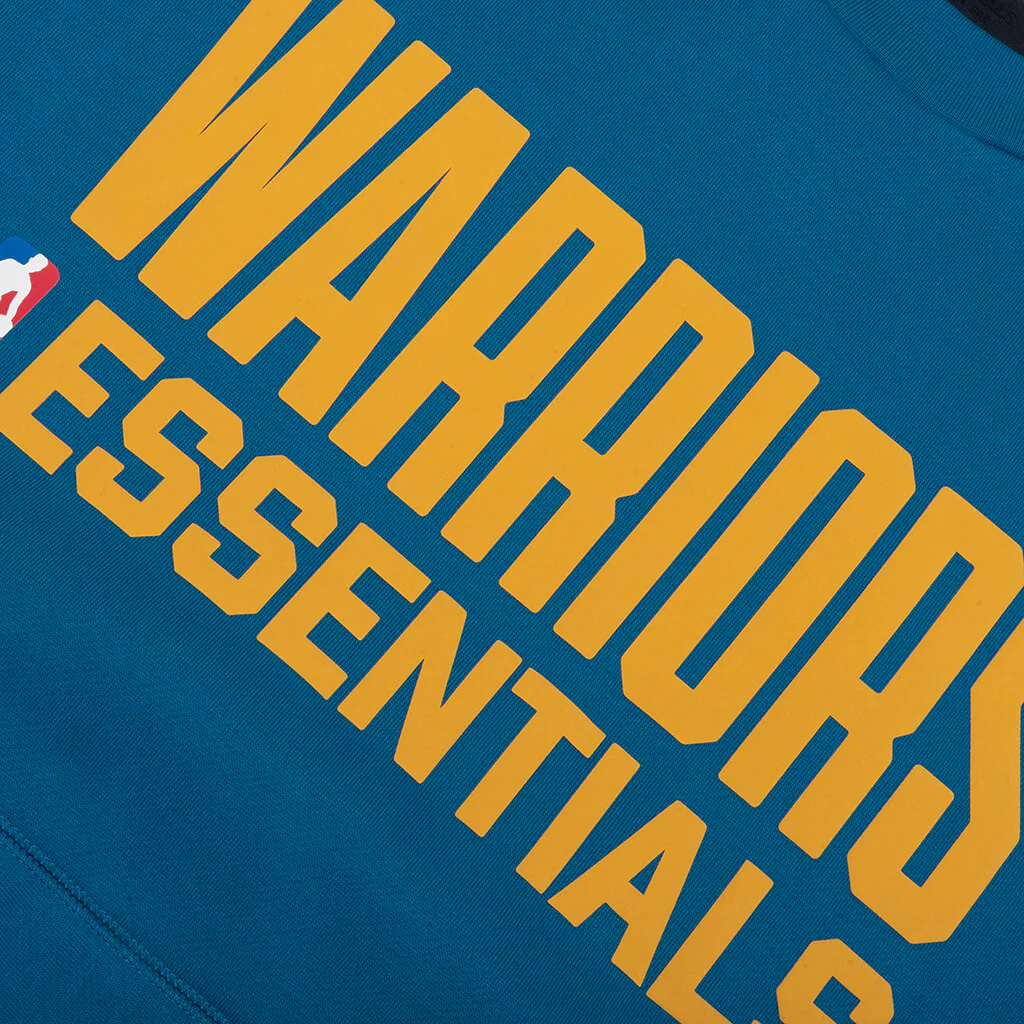Fear of God Essentials x NBA Warriors Sport Crewneck - Blue Sapphire - Image 3