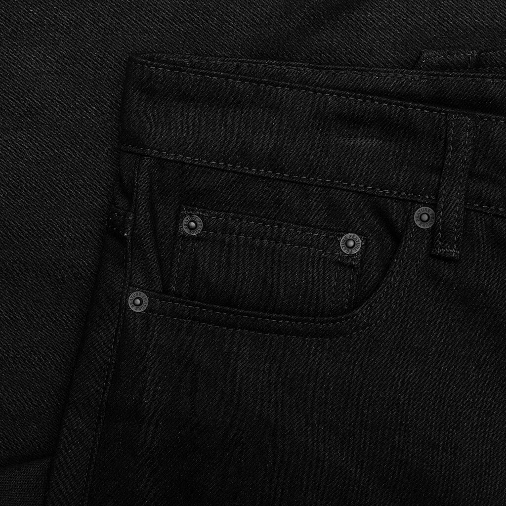 Berry Wide Denim Short - Jet Black - Image 3