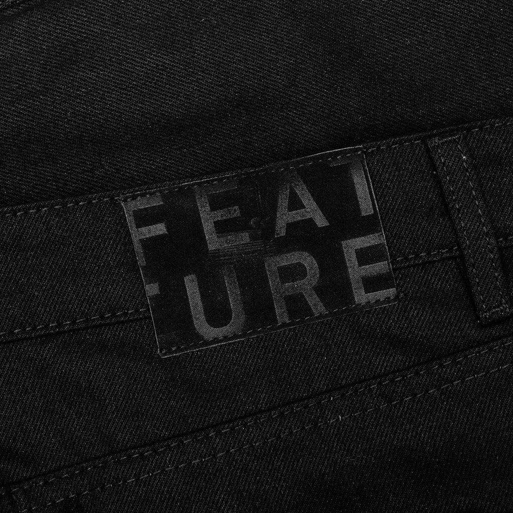 Berry Wide Denim Short - Jet Black - Image 6