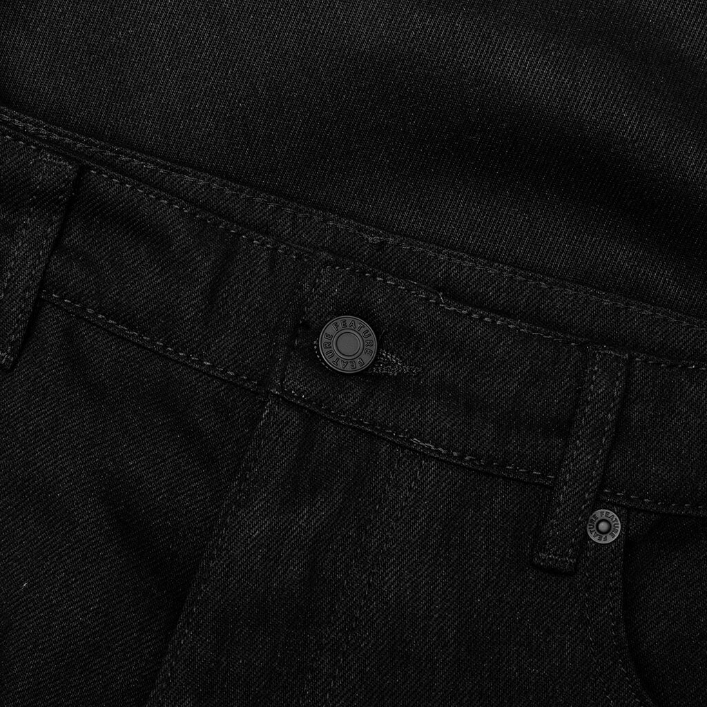 Berry Wide Denim Short - Jet Black - Image 7