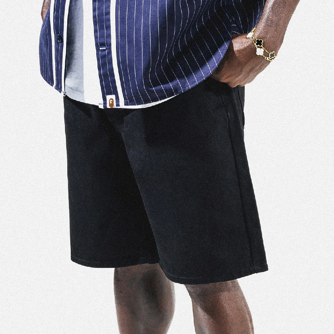 Berry Wide Denim Short - Jet Black - Image 8