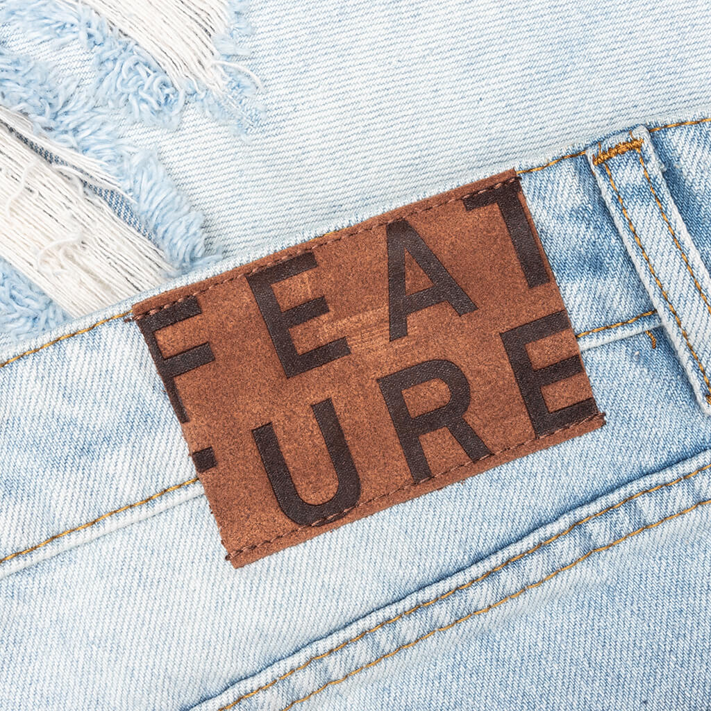 Berry Wide Denim Short - Vintage Light Blue - Image 5