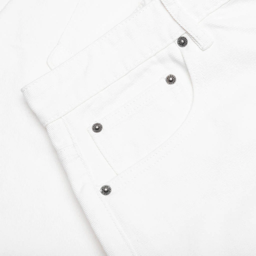 Berry Wide Denim Short - Washed White - Image 3