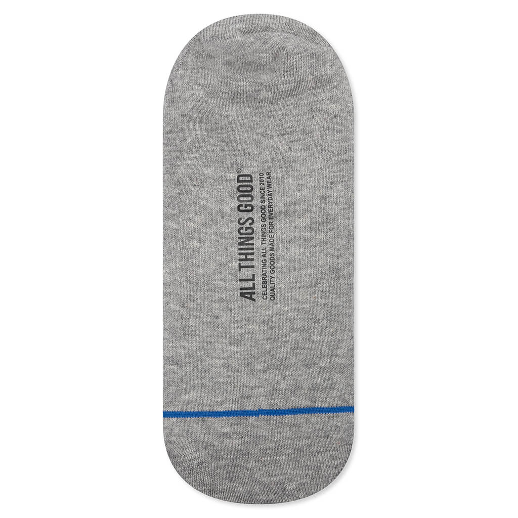 Classic No Show Sock - Heather Grey - Image 2