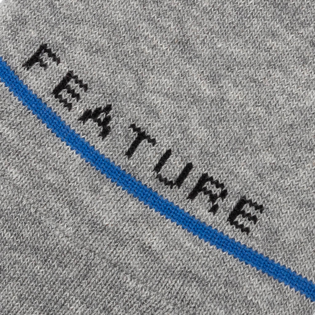 Classic No Show Sock - Heather Grey - Image 3