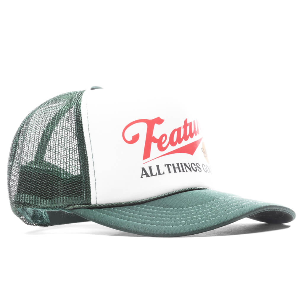 Draft Trucker Hat - Dark Green/White - Image 3