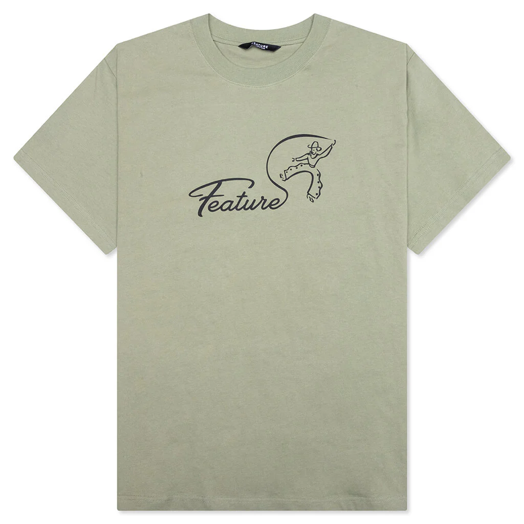 Cowboy Tee - Oil Green