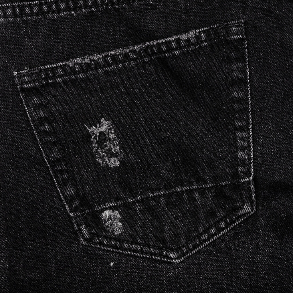 Ian Slim Denim Short - Vintage Black - Image 6
