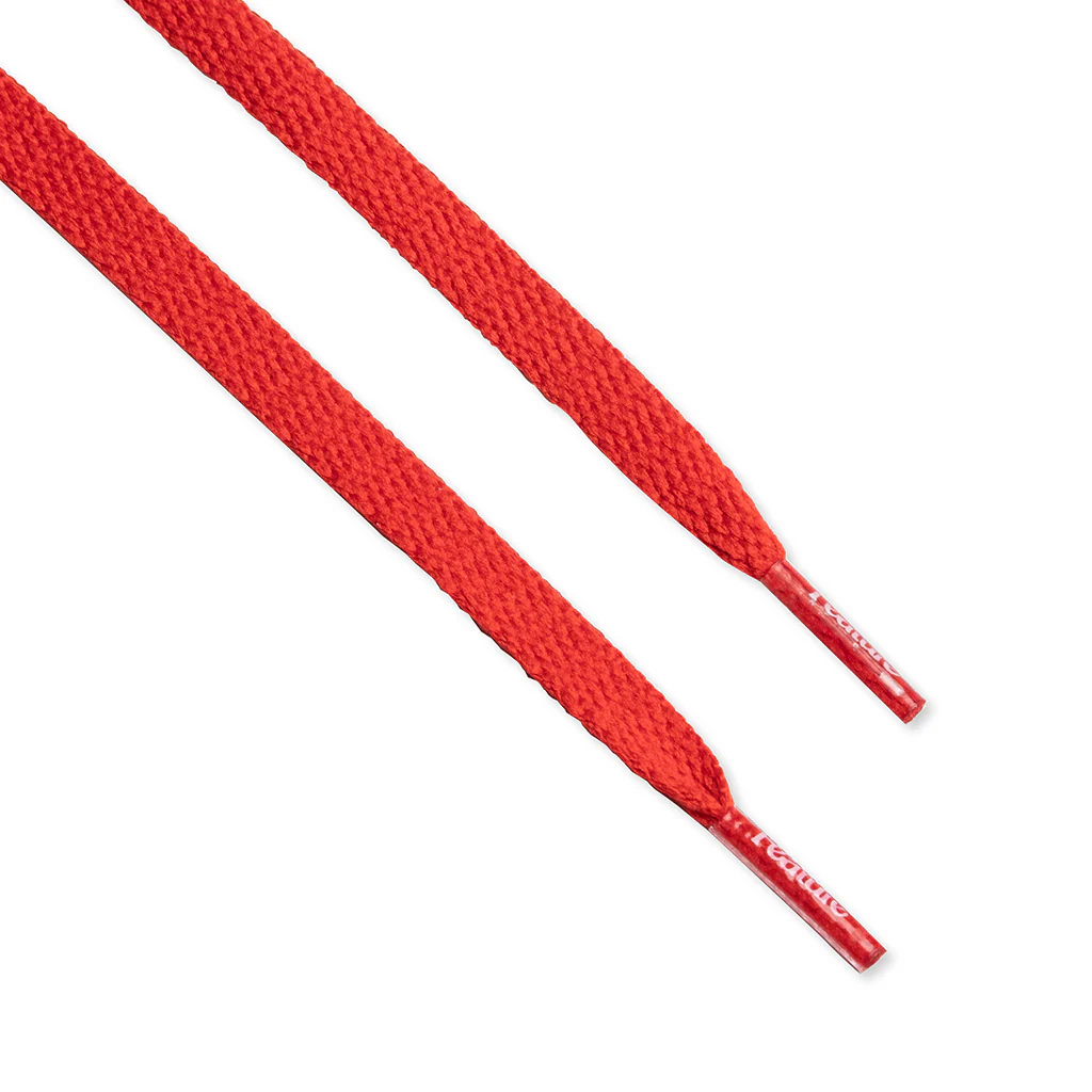 Flat Shoe Laces - Cherry Red - Image 3