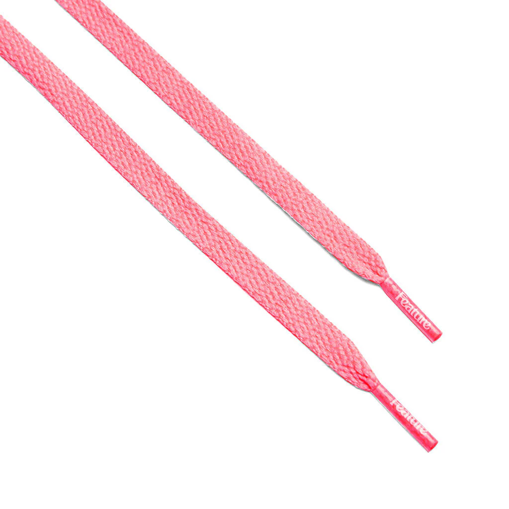 Flat Shoe Laces - Neon Pink - Image 3