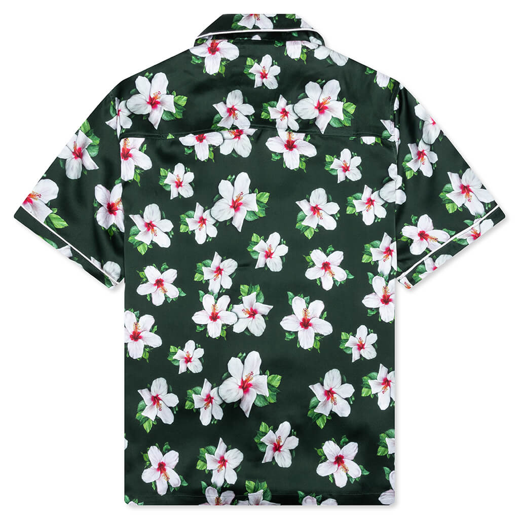 Howard Hawaiian Silk Shirt - Green - Image 2