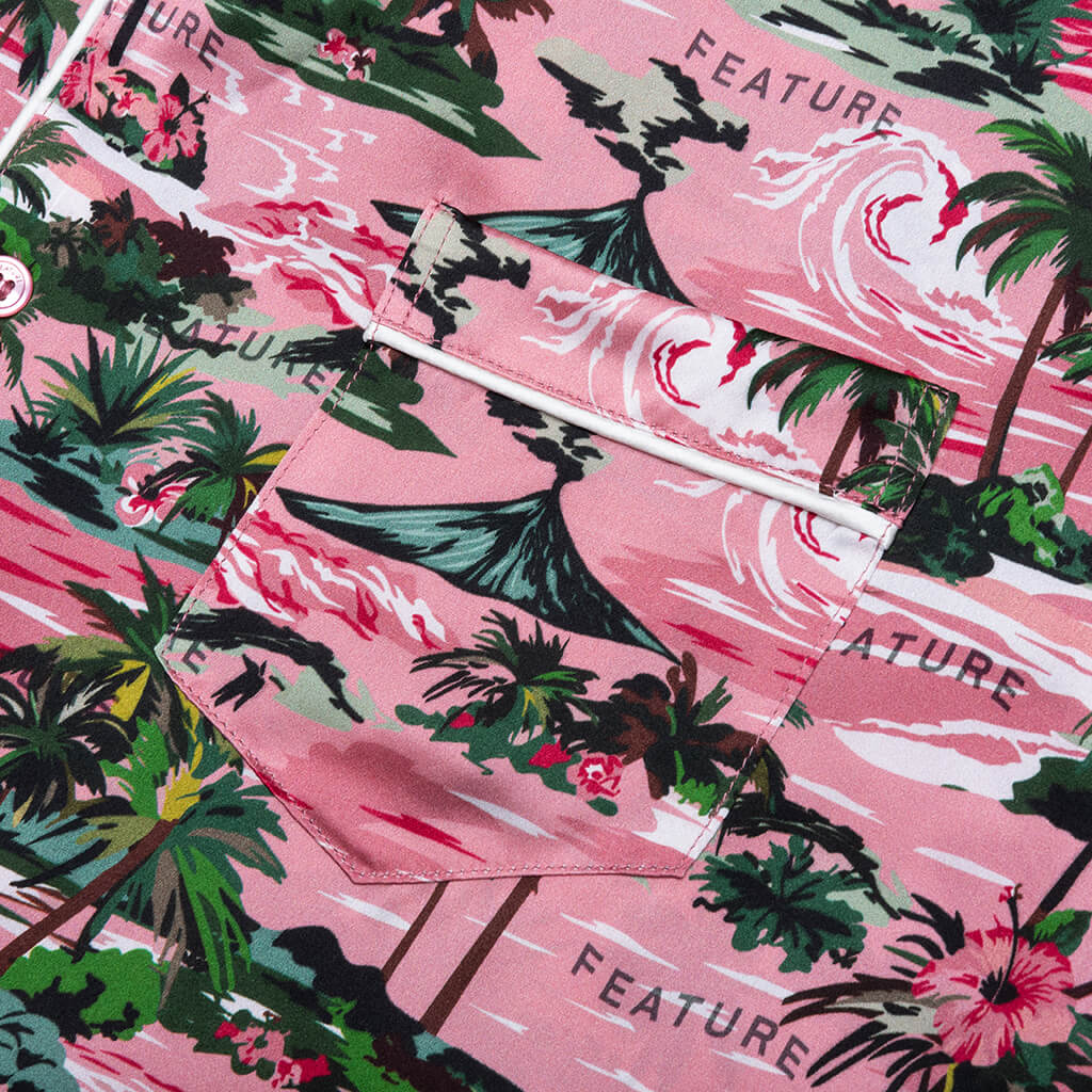 Hitchcock Hawaiian Silk Shirt - Red - Image 4