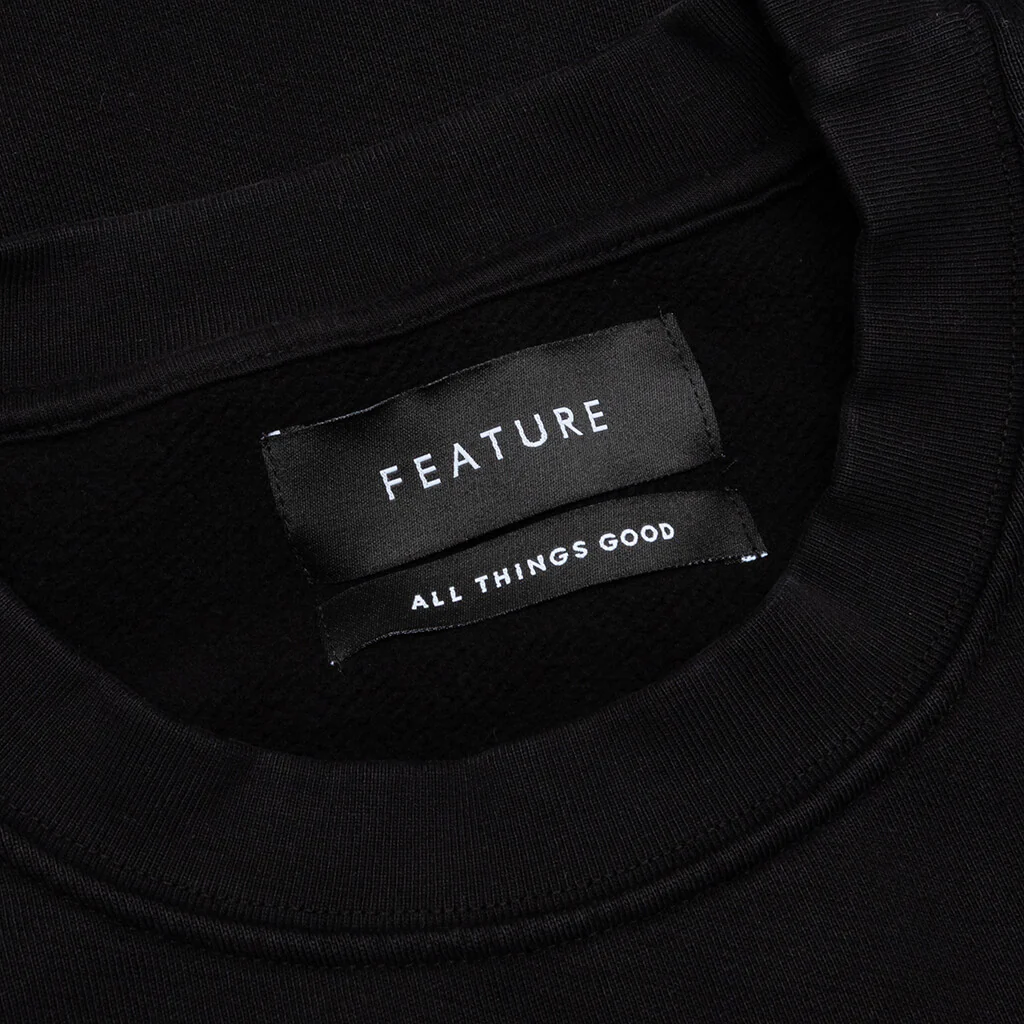 Heart Script Crewneck Sweater - Black - Image 3