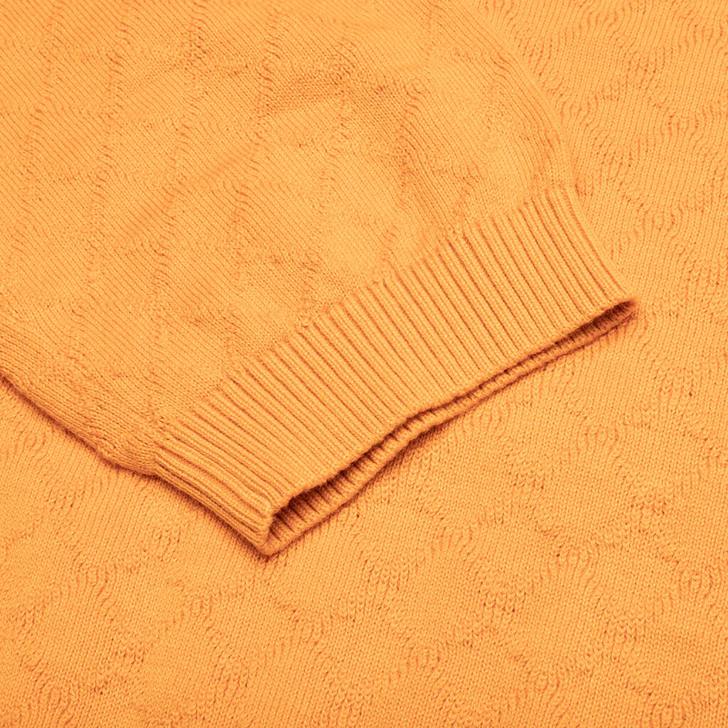 Hogan Pointelle Raglan Sleeve Sweater Polo - Jasper Orange - Image 5