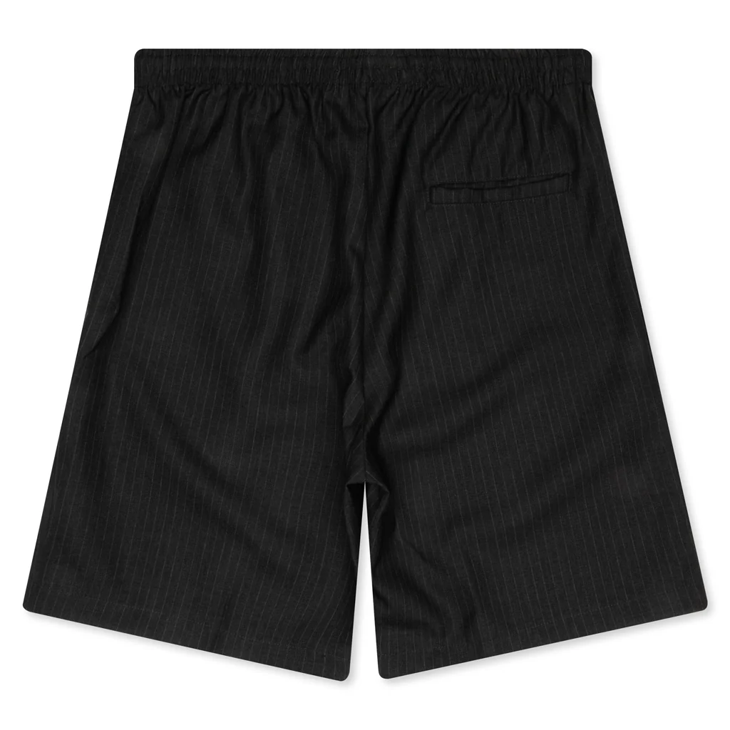 Japanese Wool Field Short - Black Pinstripe - Image 2