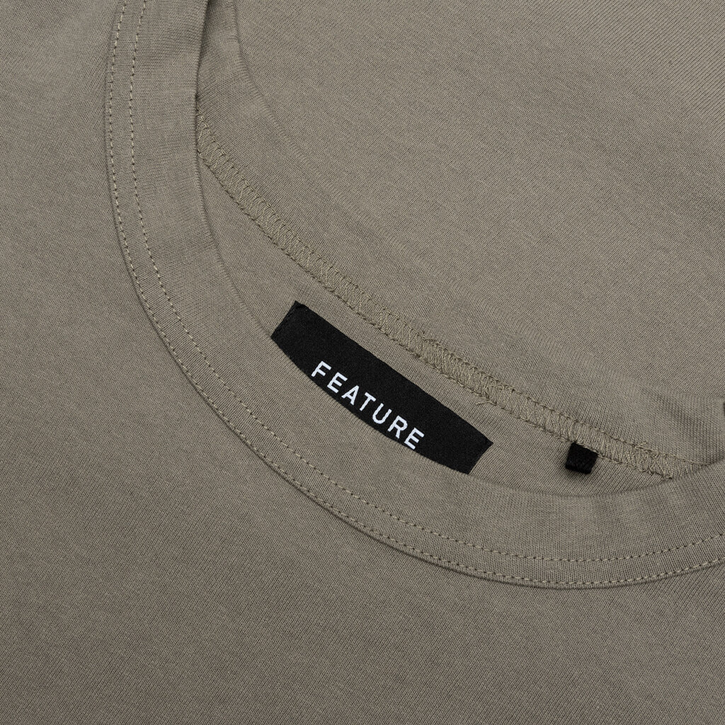 Jersey Braque Pocket Tee - Light Olive - Image 3