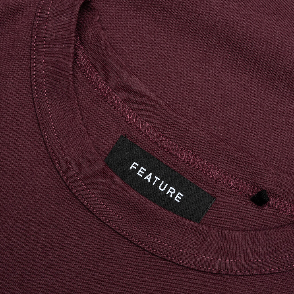 Jersey Braque Pocket Tee - Maroon - Image 3