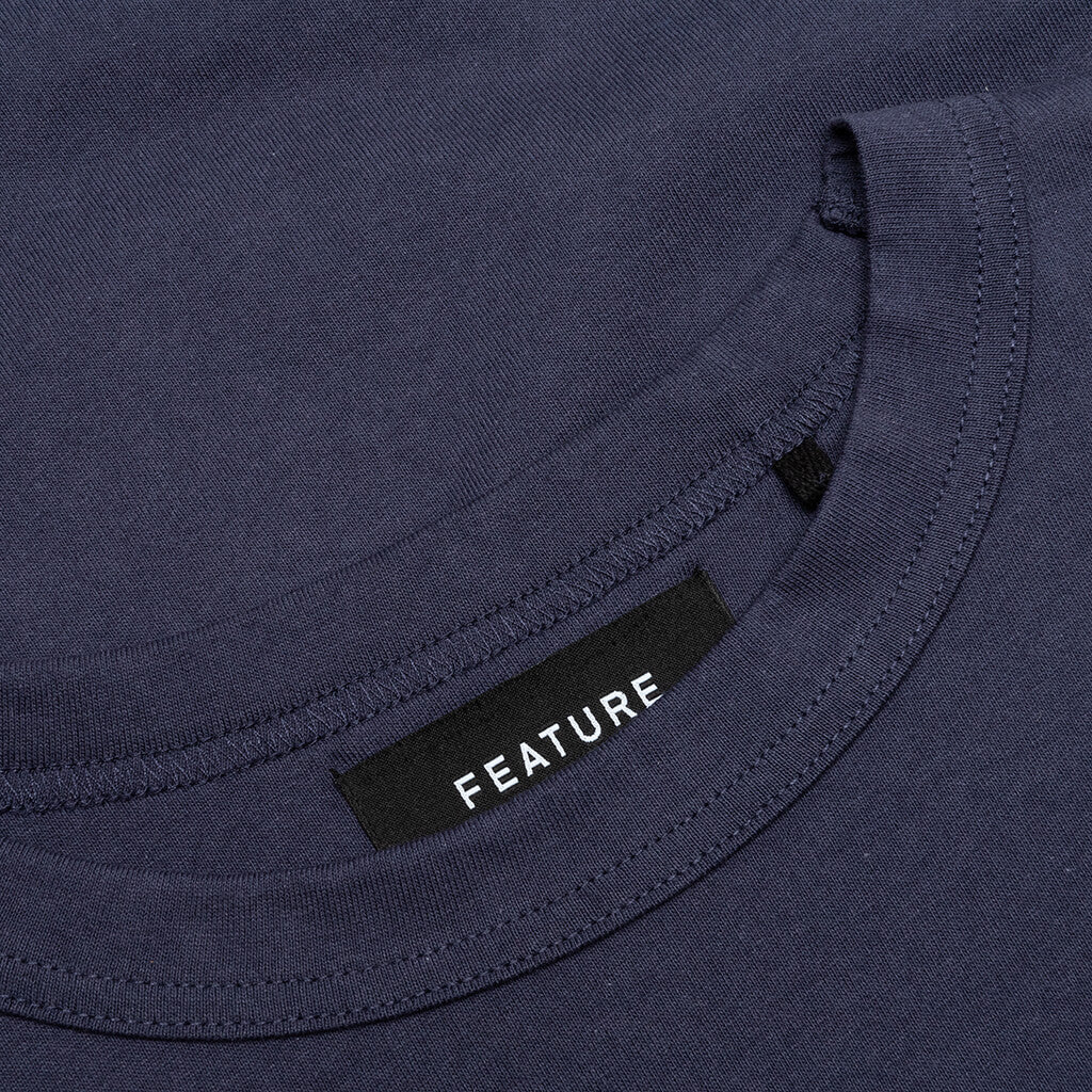 Jersey Braque Pocket Tee - Navy - Image 3