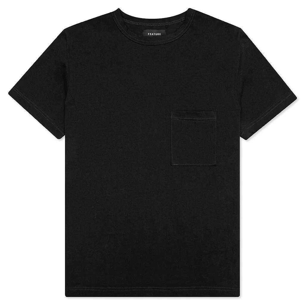 Jersey Braque Pocket Tee - Black