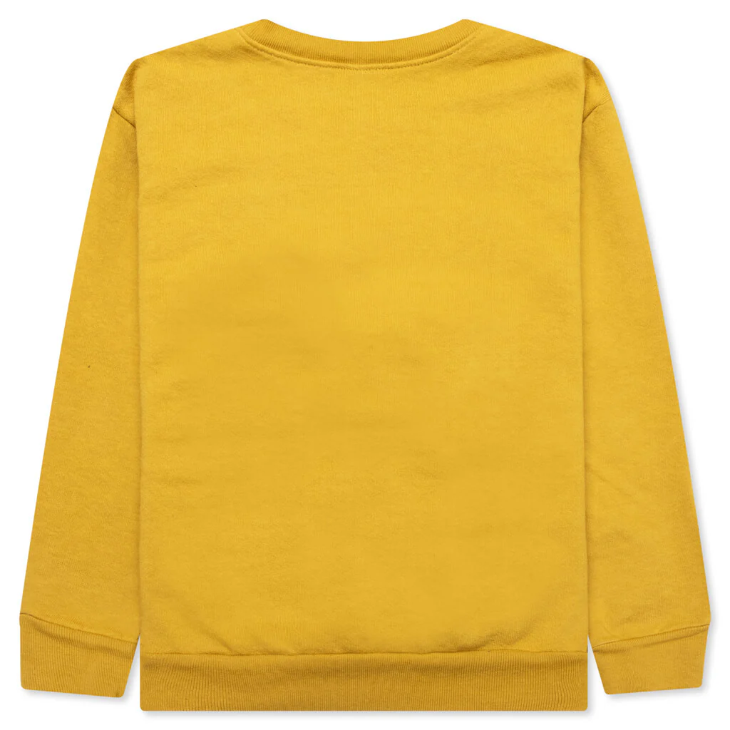 Kids Bubble Play Crewneck - Dijon - Image 2
