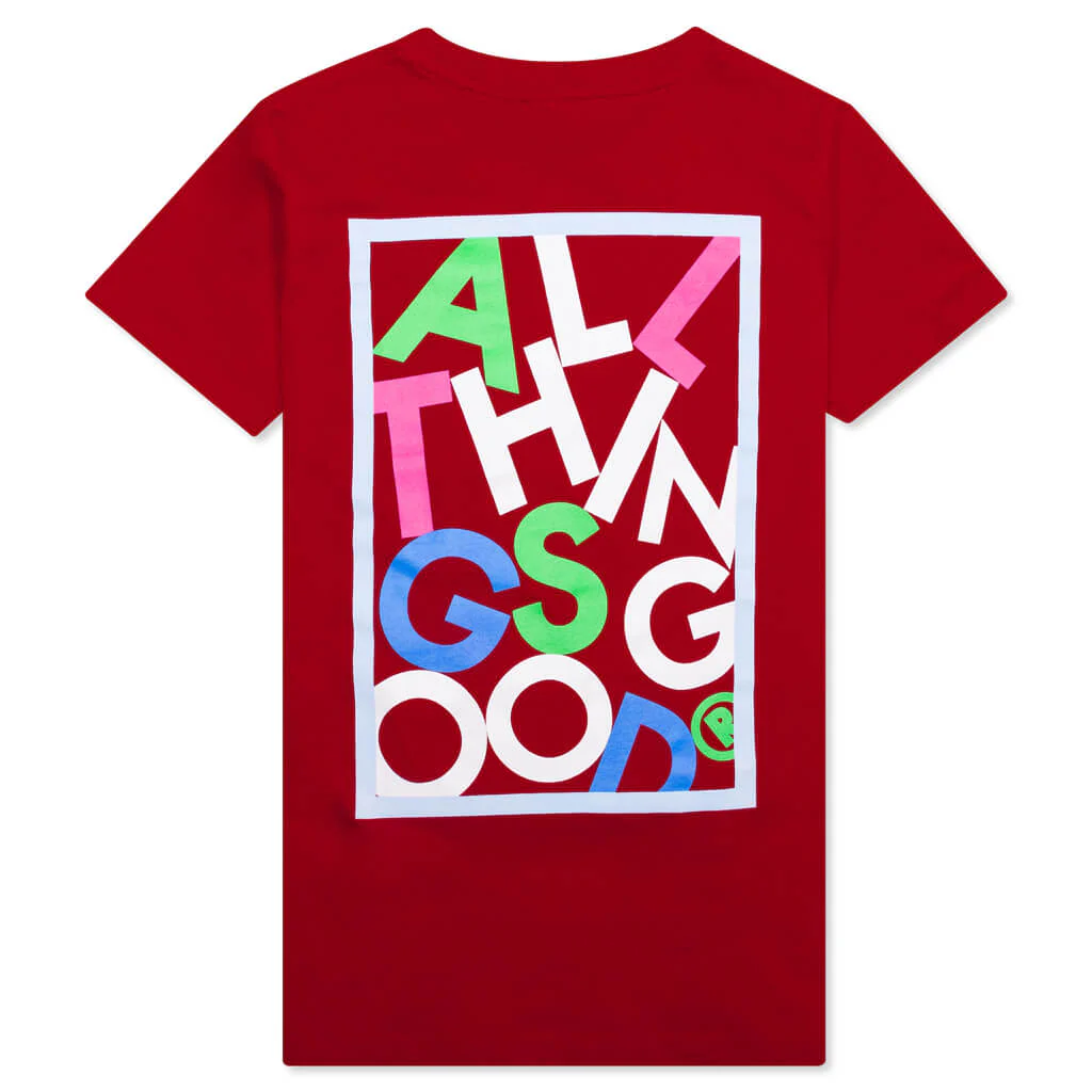 Kid's Jumbled Tee - Red - Image 2