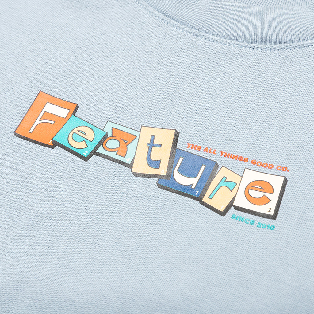 Kids Scrabble Tee - Clear Blue - Image 4