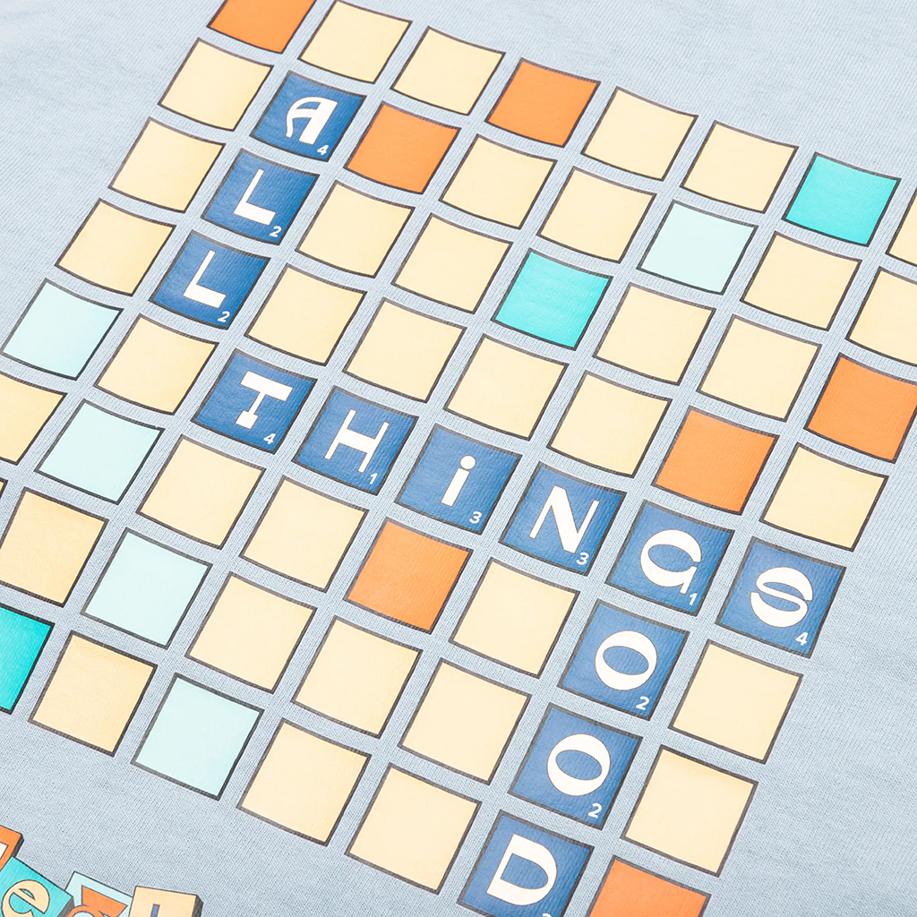 Kids Scrabble Tee - Clear Blue - Image 5